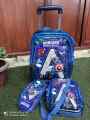 3pcs/set Children Kids School Bags With Wheel Trolley Luggage For Boys Girls Backpack. 