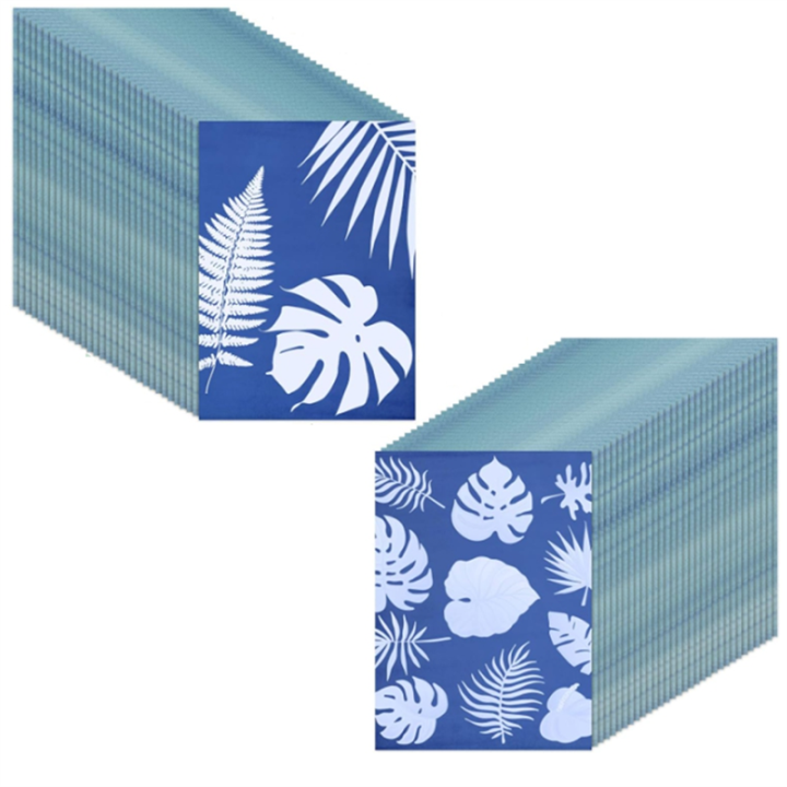 120Sheets Sun Print Paper Kit Cyanotype Paper Solar Drawing Paper,High ...