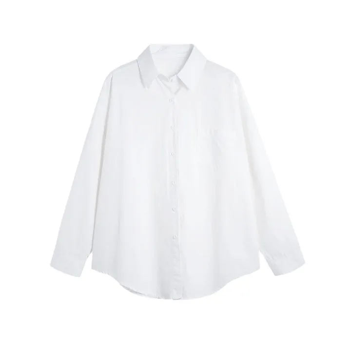 White%20shirt%20women's%202025%20new%20Korean%20version%20of%20the%20design%20sense%20niche%20foreign%20style%20top%20to%20wear%20a%20versatile%20casual%20shirt%20wholesale%20-%20Image%205