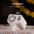 Mini 3600mAh Waist Mounted Fan Flashlight Anti Drop Shock Waist Clip on Fan Handheld Cooling Hanging Neck Fan Sports. 