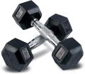 Iron Cast Rubber Coated Hexa Dumbbell 2.5KG 1 Pair professional Exercise Hex Dumbbells for Full Body Workout, Home Gym Exercise. 