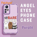 FELMYST for Infinix Zero X Neo Back Cover Cute Bear Pattern Angel Eyes Soft Phone Case. 