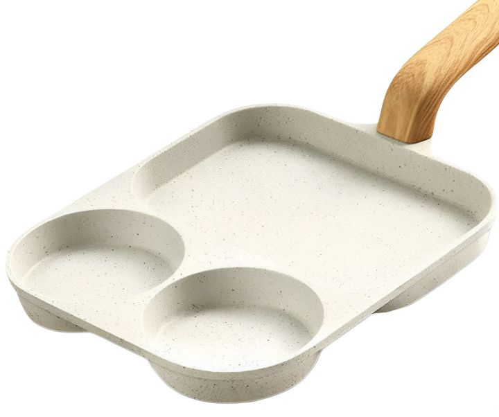 3 Section Pancake Pan Divided Pan for Breakfast, Omelette | Egg Frying Pan |  Pancake Pan