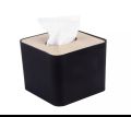 Square Shape Wooden Cover Plastic Tissue Box Holder  Paper Napkin Dispenser Case. 