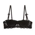 Bizzy 1/2 Half Cup Bras For Women Plus Size Lingerie Red Thin Underwear Cotton Push Up Balconette Bra Top Black White A B C D Cup. 