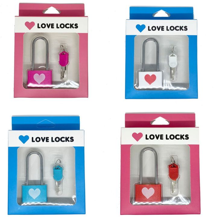 Locker Copper ABS Padlock Valentine's Day Long Handle Couple Lock Love ...
