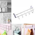 Multifunctional Over The Cabinet Hanger With 5 Hooks. 
