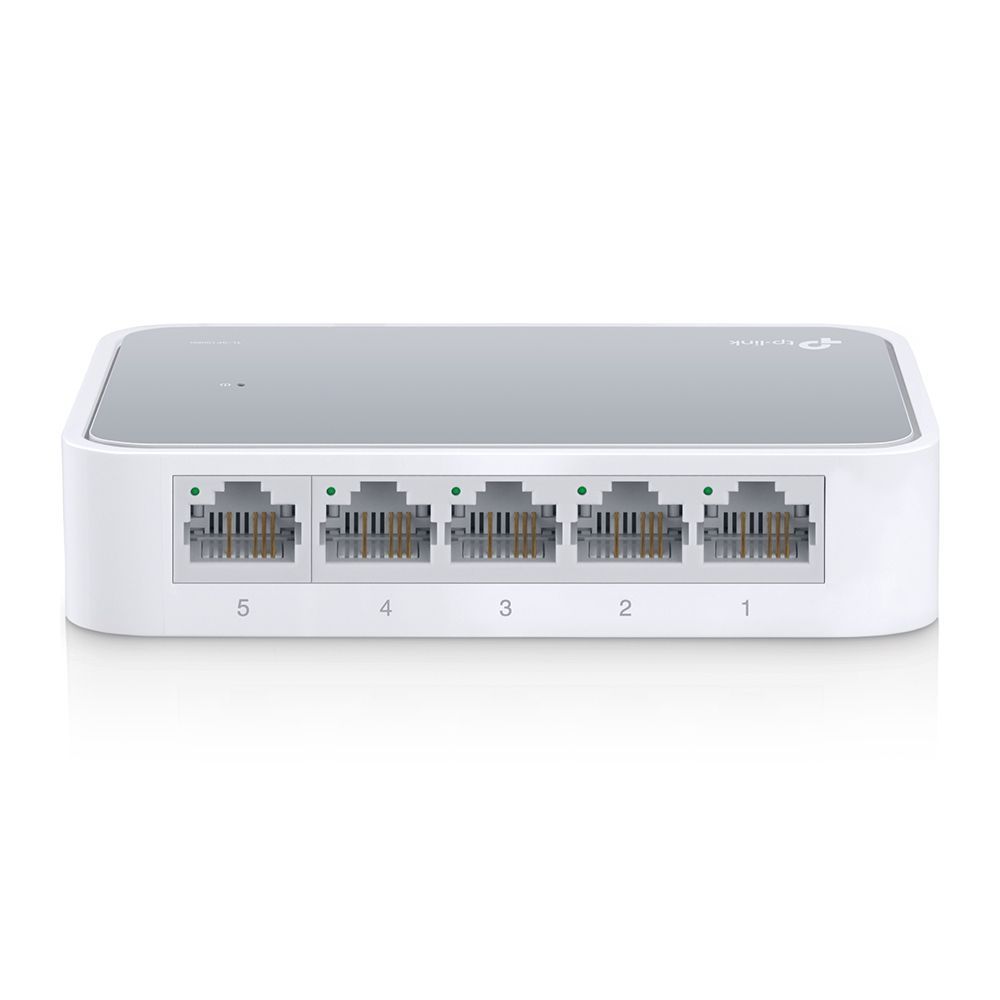 TP-Link 5 Port 10/100 Mbps Fast Ethernet Switch | Desktop Ethernet Splitter | Ethernet Hub | Plug & Play | Fanless Quiet | Desktop Design | Green Technology | Unmanaged (TL-SF1005D),White