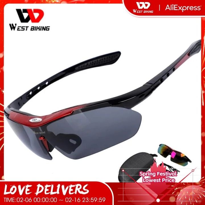WEST BIKING Cycling Glasses MTB Road Sport Sunglasses Riding Fishing UV400 Protection Goggles Eyewear Unisex Sun Glasses