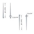 HOT Stainless Steel Ear Gauges Stretching Plugs Tapers Insertion Pin for Ear Nose Stretcher 16G 14G Piercing Stretching Kit. 