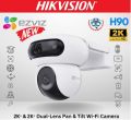 Ezviz H90 Dual 4MP Outdoor ColorVu Dual-Lens Pan & Tilt Wired/Wireless CCTV Camera (SD Card Not Included). 