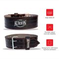 Aurion Gym Belt Premium Leather Weight Lifting Belt | Powerlifting Leather Gym Belt for Workout | Dead Lift Belt - Black. 