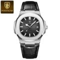 Poedagar brand fashionable business sports timer waterproof date luxury quartz men's watch. 