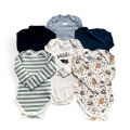 Livingtex Cotton Printed Full Sleeve Baby Romper ( 0-36 Months ) - 6 Pcs ( Color Assorted). 