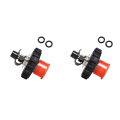JAERBEE 2X New Scuba Diving Fill Station Copper 300Bar Din Valve with 8MM Quick Disconnect Male Plug,Black. 