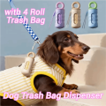 Portable Mini Dog Poop Bag Dispenser with 4 Roll Garbage Bag Thickened Pet Garbage Bag Dispenser Lightweight Pet Waste Bag Dispenser Walking The Dog. 