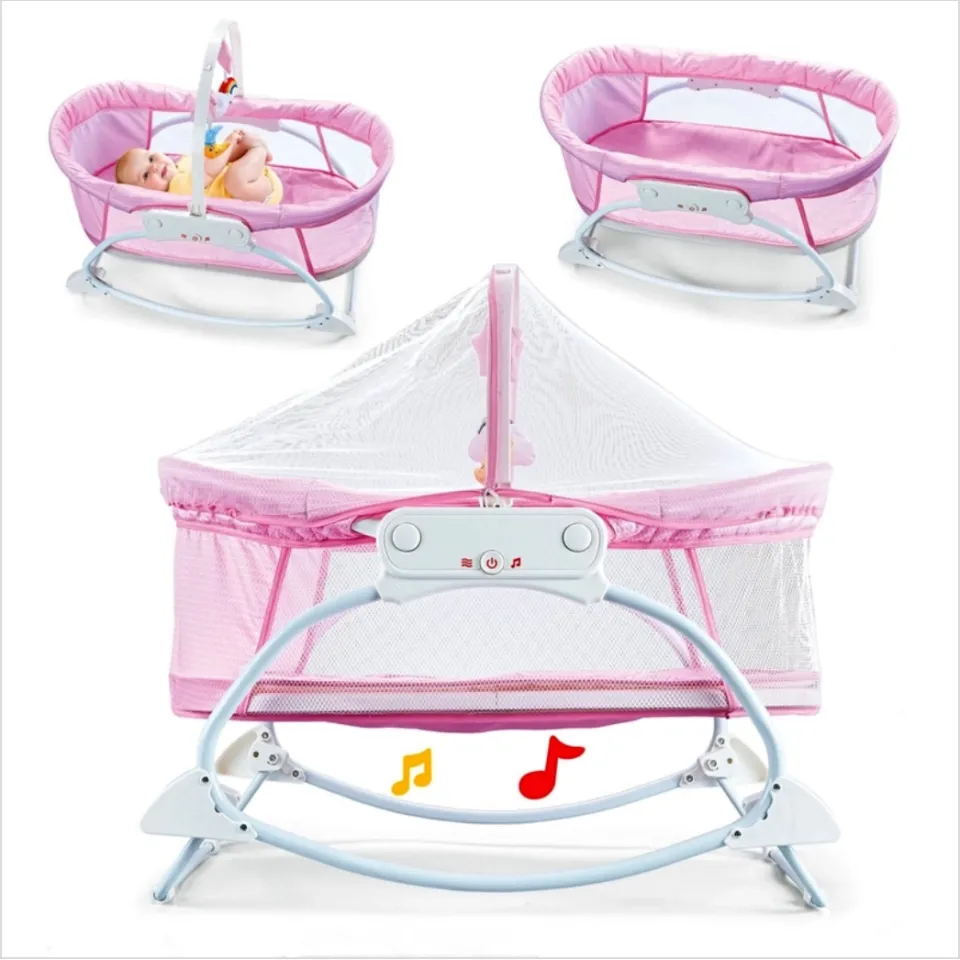 3 in 1 Electric Automatic Rocker and Cradle with Music of Convenient Sleep Peacefully Bassinet 0 18kgs Multicolor Daraz .np