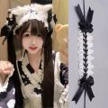 Gothic style Sweet Lolita Lace Headband Jk Kawaii Ruffled Hairband Hair Accessories Ribbon Bow Anime Maid Cosplay Headdress Cosplay Accessory. 