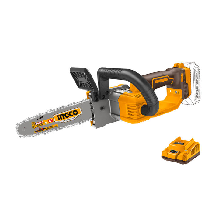 INGCO%20New%2020V%208"%20Cordless%20Brushless%20Chain%20Saw%20with%20Lithium-Ion%20Battery%20Pack%20and%20Charger%20CGSLI20851%20-%20Image%202