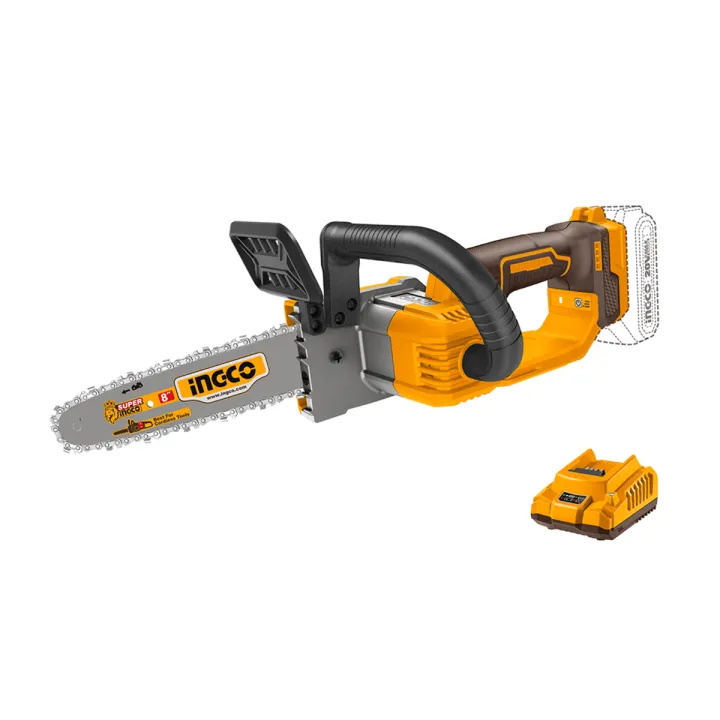 INGCO%20New%2020V%208"%20Cordless%20Brushless%20Chain%20Saw%20with%20Lithium-Ion%20Battery%20Pack%20and%20Charger%20CGSLI20851%20-%20Image%202