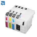 【New Arrivals】4pcs refillable ink cartridgefor Brother MFC-J200 MFC-200 DCP-J100 DCP-105 DCP-J105 Printers LC529 LC525. 