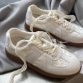 All Season Pebbles Nepal Korean Lace Breathable White Low-top Height-enhancing Thick-soled Summer Shoes for Women. 