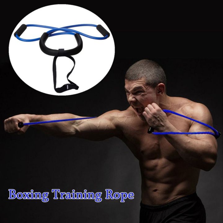 Muay Thai Karate Power Strength Arm Training Pull Rope Training Rubber ...