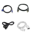 Combo Of 1.5M Desktop Power Cable,Vga,Hdmi,Male Female Cable. 