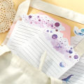 NEW 【Special offer】9 Pcs/Set 3 Envelopes + 6 Letter Papers Cat Planet Flowers Writing Paper Envelope Set Gift Stationery. 