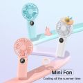 Portable Mini Handheld Electric Fan Support 5 Adjustable Wind Speed. 