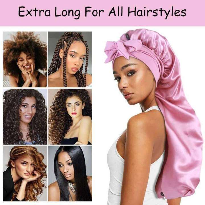 Soft%20Silky%20Long%20Satin%20Bonnet%20Natural%20And%20Curly%20Extra%20Large%20Size%20Hair%20Cap%20With%20Tie%20For%20Comfortable%20Night%20Sleep%201Pcs%20-%20Image%206