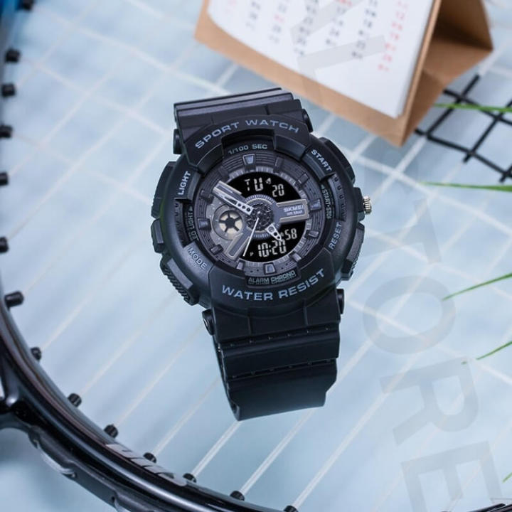 SKMEI 1689 Women Watch Fashion Chronograph Dual Display Alarm EL