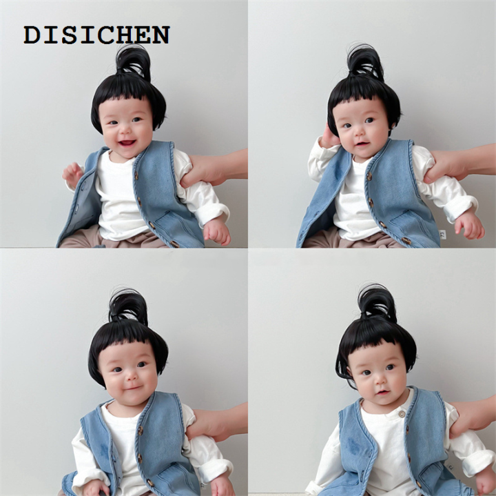 DISICHEN%20Portable%20Cute%20Hair%20Accessories%20Baby%20Boy%20Girl%20Cosplay%20Wig%20Hat%20Cap%20Hairpiece%20New%20Year%20Christmas%20Children%20Kids%20Headwear%20Photograph%20Props%20-%20Image%203