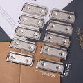 10pcs Clipboard Clips Mountable Metal Clip Spring-Loaded File Folder Clamps Office Hardboard Clips Stationery For School　GENGLI. 