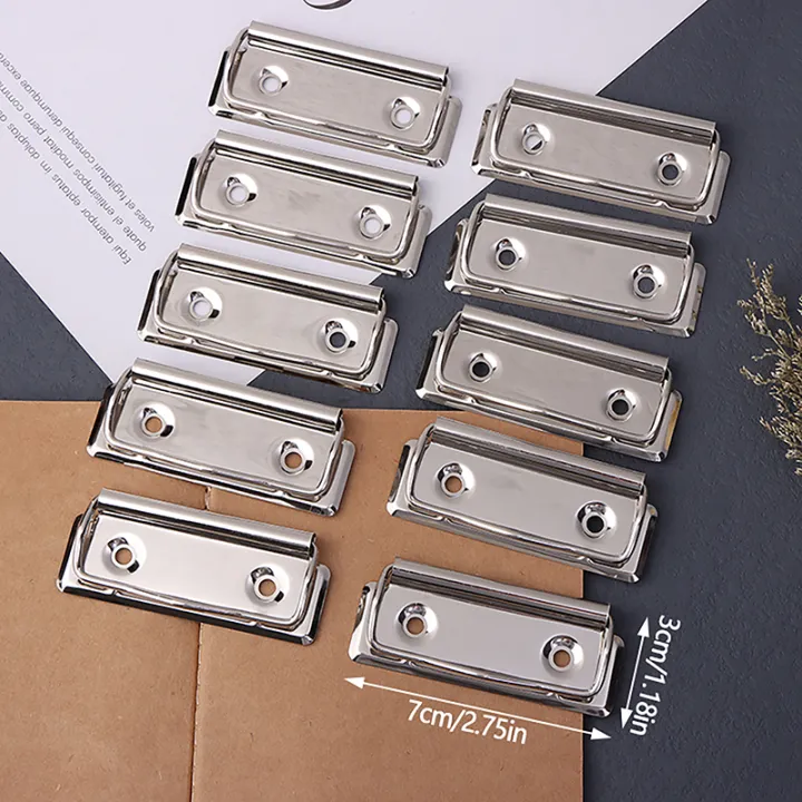 10pcs%20Clipboard%20Clips%20Mountable%20Metal%20Clip%20Spring-Loaded%20File%20Folder%20Clamps%20Office%20Hardboard%20Clips%20Stationery%20For%20School%E3%80%80GENGLI%20-%20Image%208