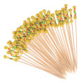 100Pcs/Pack Creative Fruit Fork Cocktail Stick Bamboo Skewers Candied Haws Stick Used for Buffet Wedding Food Decoration QUANYIN. 