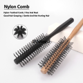 Difutagui Straight Curly Hair Styling Round Comb Anti-Static 2025 Mini Roller Hairbrush With Wooden Handle. 