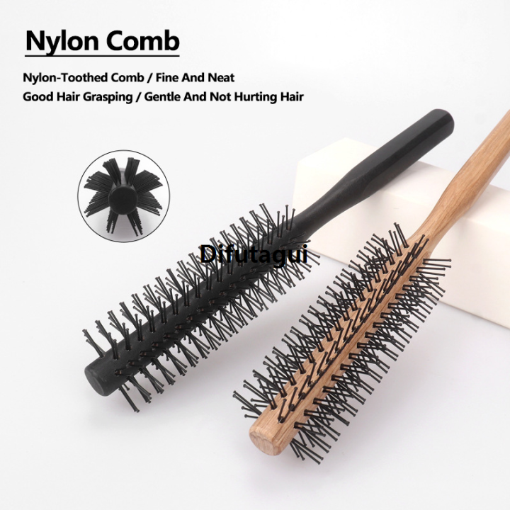 Difutagui%20Straight%20Curly%20Hair%20Styling%20Round%20Comb%20Anti-Static%202025%20Mini%20Roller%20Hairbrush%20With%20Wooden%20Handle%20-%20Image%204