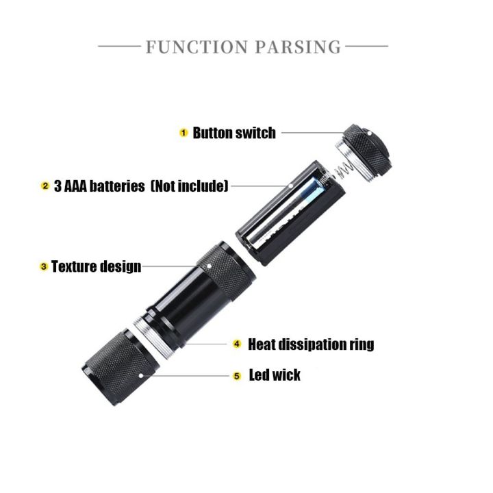 Waterproof%20Detection%20Light%20Invisible%20Ink%20Marker%20UV%20Torch%209%20LED%20Flashlight%20Purple%20Light%20Ultra%20Violet%20-%20Image%203