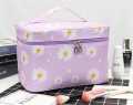 1Pcs Printed Make Up Organiser Bag, Portable Travel Cosmetic Bag Pouch, Flamingo Toiletry Wash Bag with Handle, Waterproof Makeup Storage Case,. 