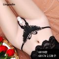 Linguolin 〓Official IP Authorization〓COD〓 Manufacturer Supply Yanbeiwei Lace Plus Size Embroidered Hollow Breathable Thong Shorts for Women with Large Pearl 〓COD〓. 