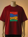 Unisex T-Shirt with Motivational Quote Print "Nothing Grows in a Comfort Zone" – (White, Black, Blue, Brown, Cream, Maroon). 