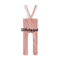 Difutagui Infant Baby Girls Suspender Pantyhose Lolita Fall Winter Sock Stockings 2025 High Waist Lace Plain Rib Knitted Footed Leggings Tights. 