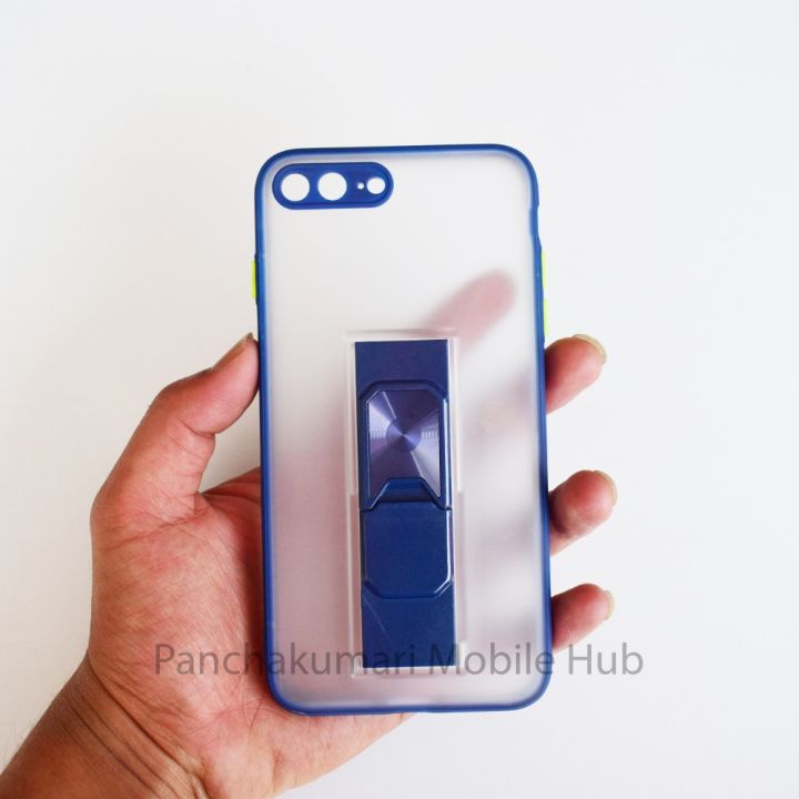 Translucent Metal Ring Stand Case For iphone Plus