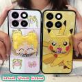 Glitter Durable Phone Case For ZTE Blade A35/A55 Rotatable stand Soft Case Back Cover quicksand Fashion Design cute TPU. 