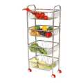 Vegetable And Fruit Heavy Trolley Kitchen Rack 4 Steps. 