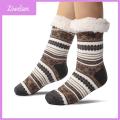Ziwelan Slipper Socks with Extra Soft Lining Cozy Winter Slipper Socks with Non-slip Grips for Men Women Ultra Thick Cashmere Warm Fuzzy Home Socks Silicone Grip Slipper Socks for Women. 