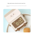 1 PCS Milk Carton Alarm Clock Wind Milk Carton Electronic LED Smart Clock Bedroom Bedside Dormitory Student Clock Brown. 