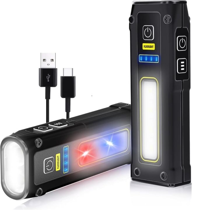 Mini Flaslight Rectangular 2025 NEW Portable Rechargeable LED Work Light, Mini Magnetic Flashlight ...