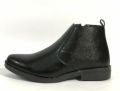 Black Zip Leather Boots For Men. 